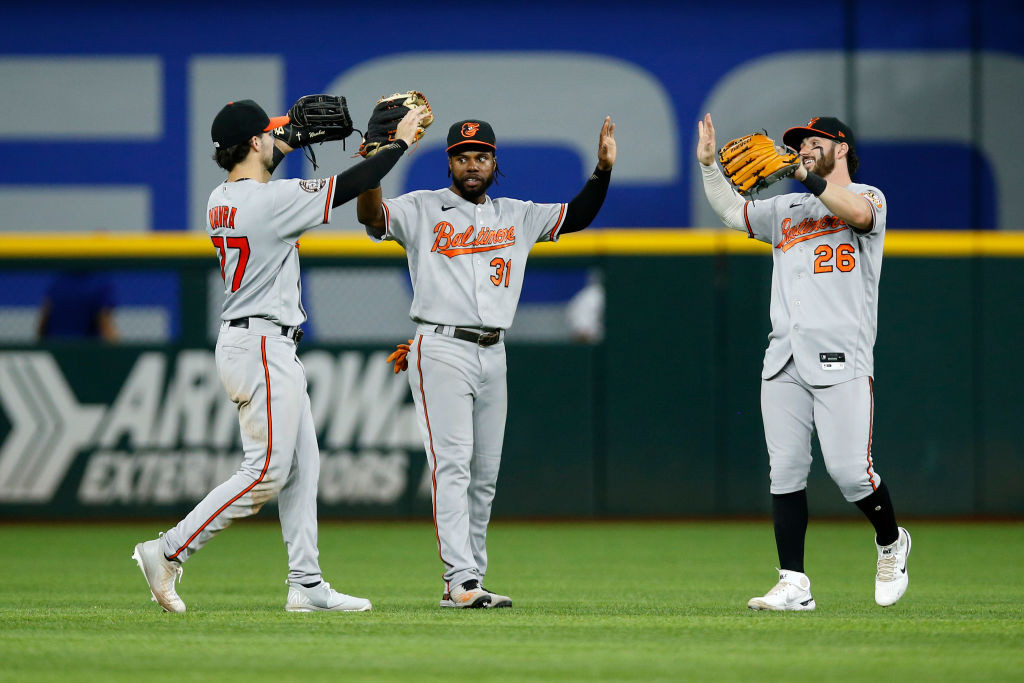 orioles outfield texas