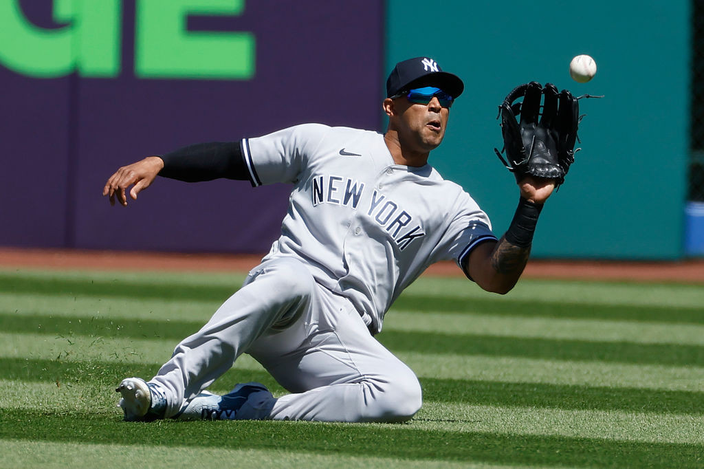 aaron hicks diving gray