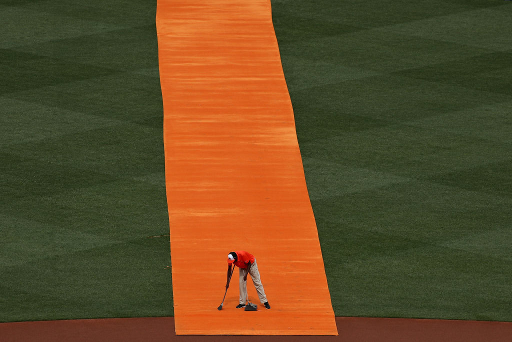 O's Opening Day orange carpet