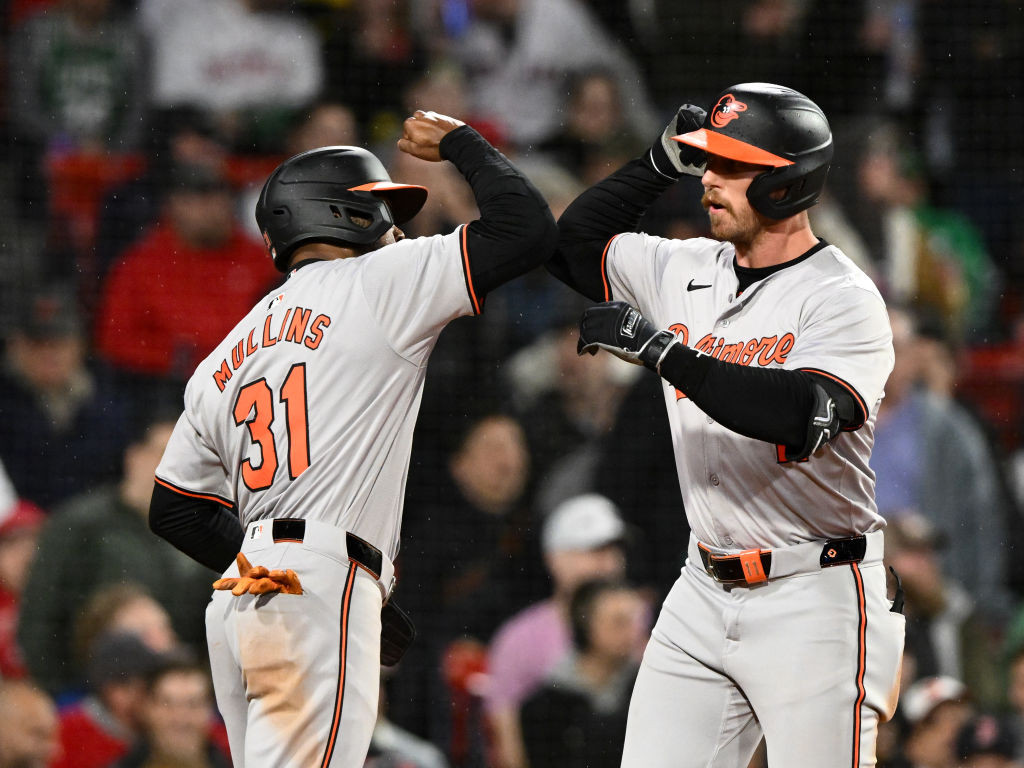 Mullins and Westburg celebrate home run