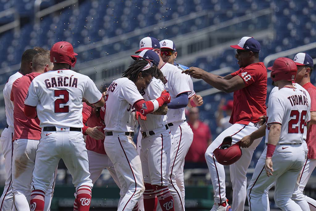 CJ Abrams walkoff celebration white