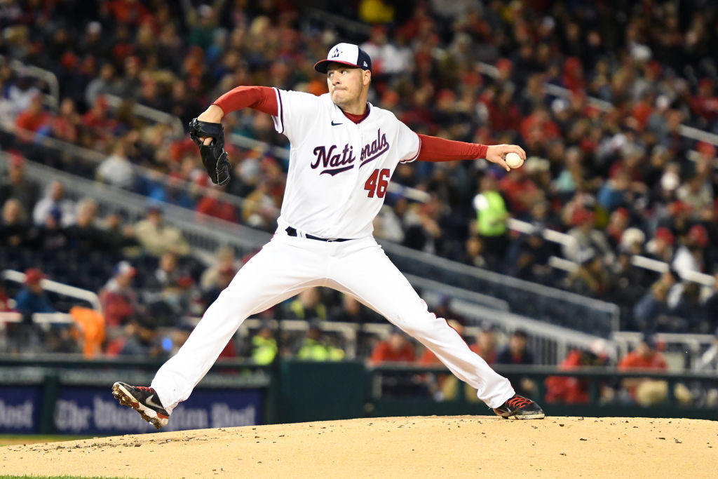 Patrick Corbin throw white wide