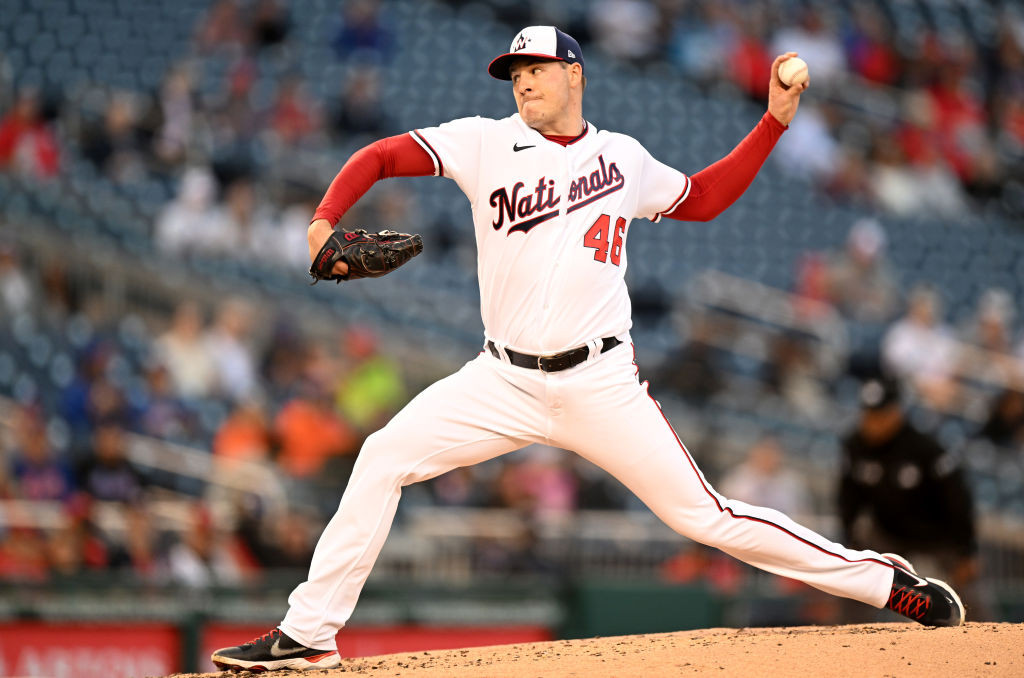 Patrick Corbin throw white wide