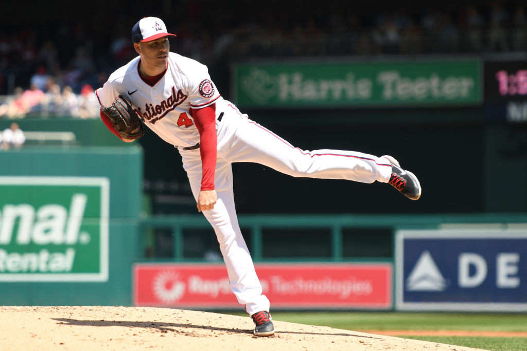 Patrick Corbin throwing white