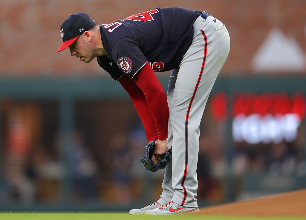 Nats' bats scuffle again, Corbin exits in 3-2 loss to Braves (updated)