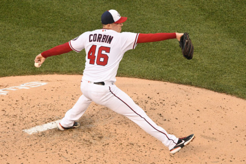 Patrick Corbin throw white back