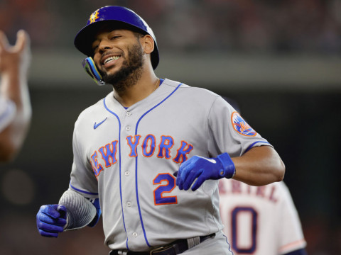 Dominic Smith Mets gray