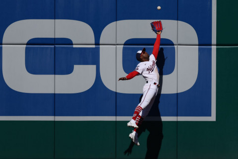Victor Robles leap white