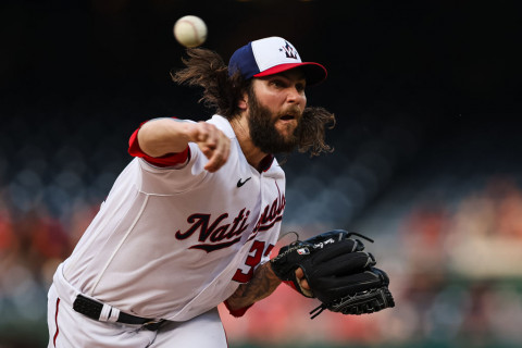Trevor Williams pitching from stretch.