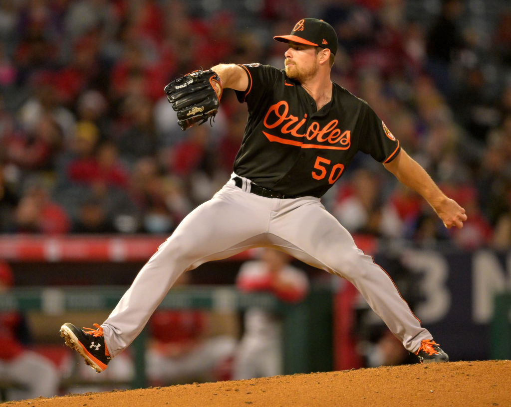 Bruce Zimmermann of the Baltimore Orioles pitches during a