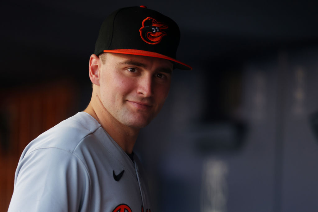 Ryan O'Hearn of the Baltimore Orioles reacts towards his dugout after  News Photo - Getty Images