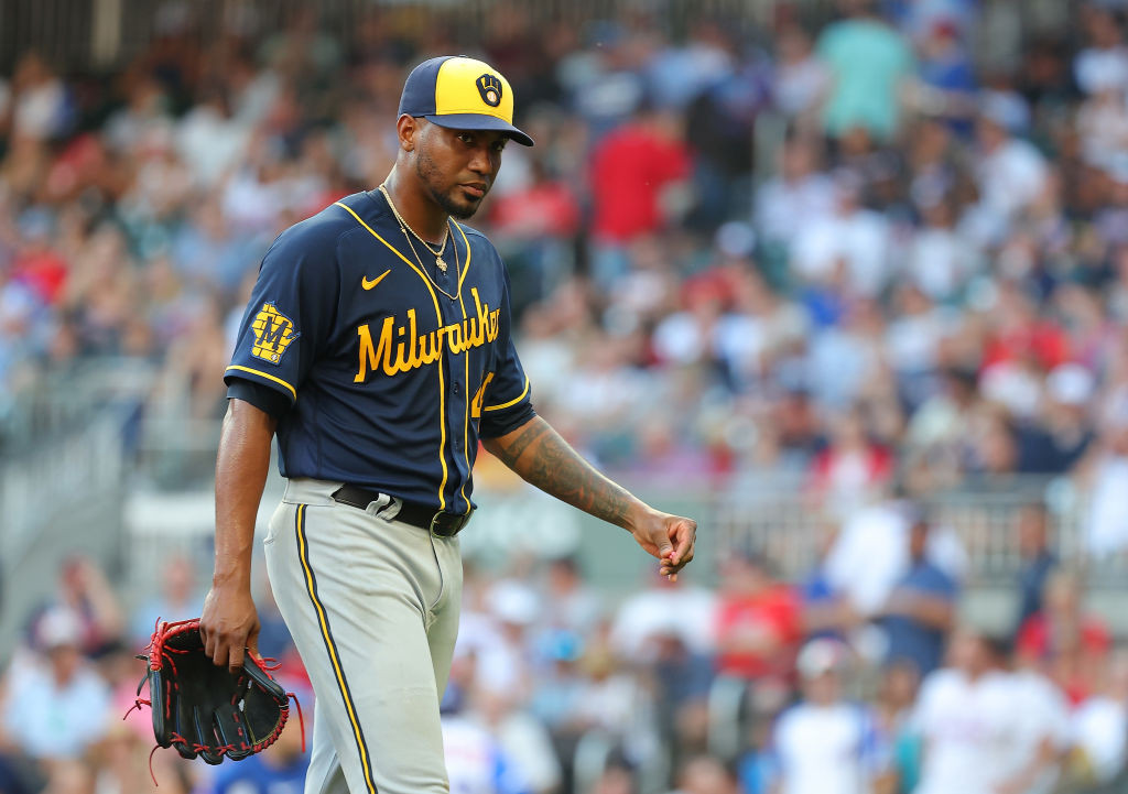 Julio Teheran Brewers blue away