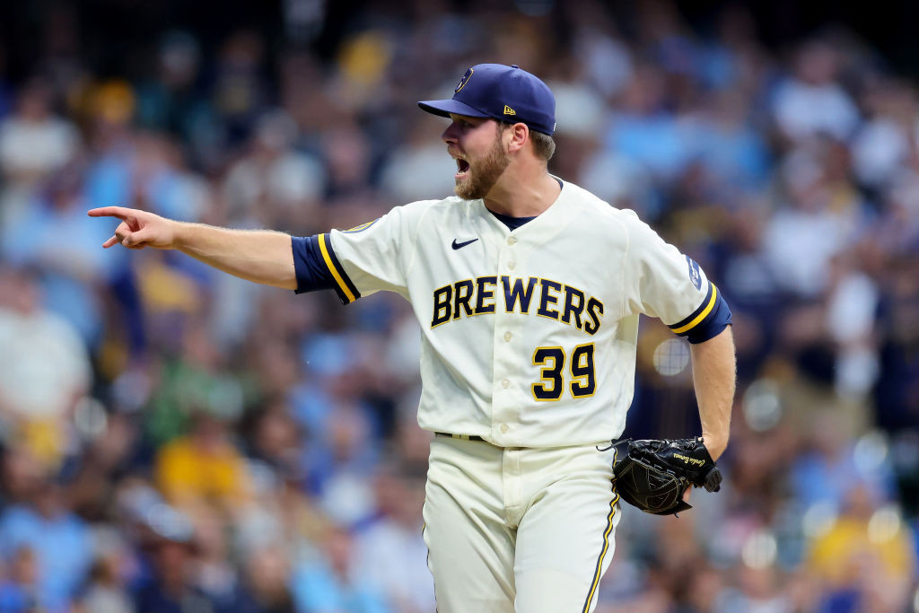 Corbin Burnes Brewers white 2