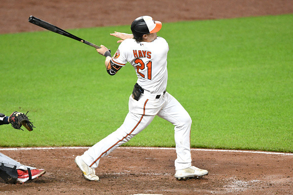 austin hays swings bat white