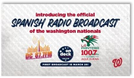The Nationals y Costa Media se unen para transmisiones de radio en español