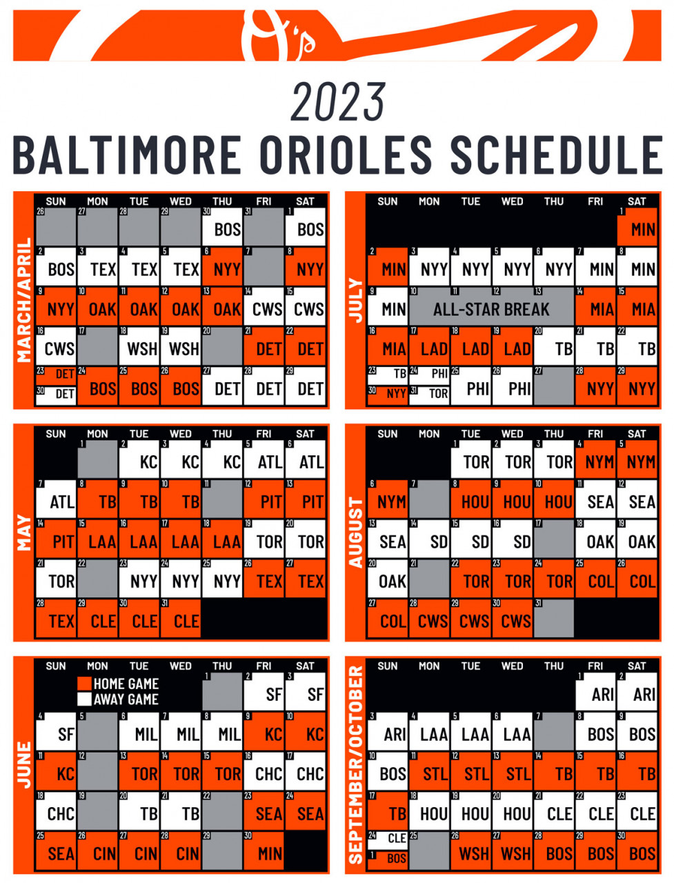 Orioles announce 2023 schedule - Blog