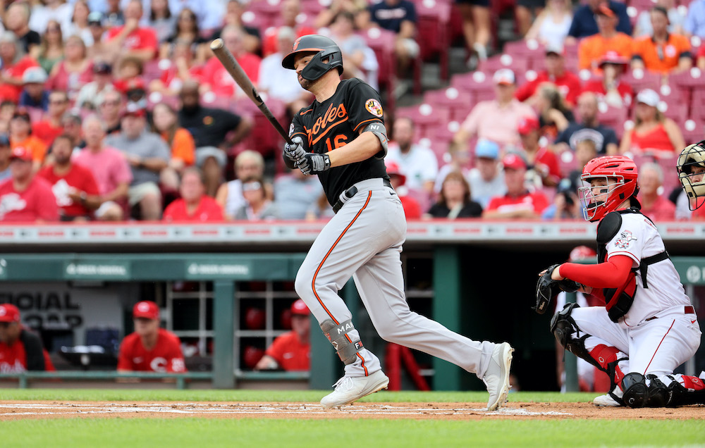 Mancini leading off today for first time in four years